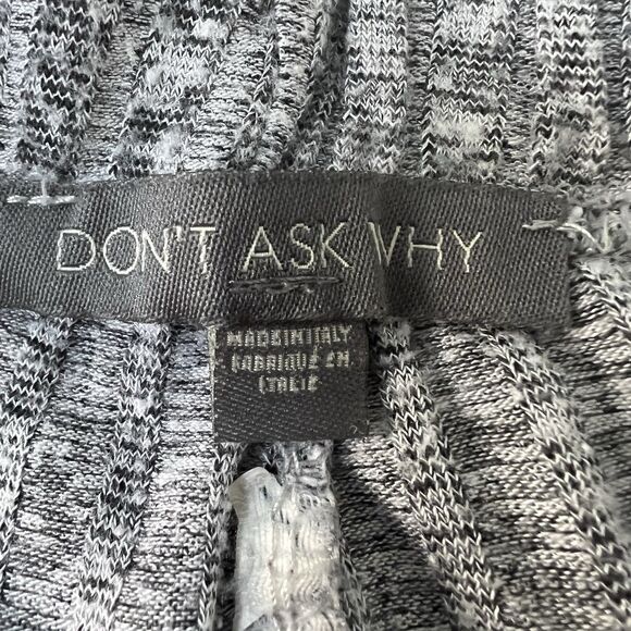 Grey Ribbed Lounge Pants Made In Italy Quiet Luxury Wide Leg Cropped Small - Picture 5 of 5